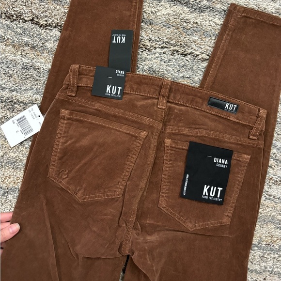 KUT From The Kloth Diana Corduroy Skinny Jeans Pinecone Sz 0 NWT | KUT Jeans - - Picture 6 of 12